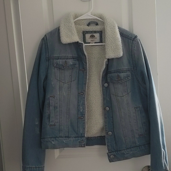 Sunset Lane Jackets & Blazers - Sunset Lane vegan sherpa lined denim jacket